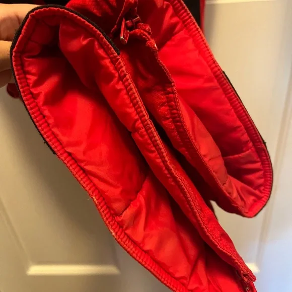 Vintage L.L. Bean Red and Yellow Kids Ski Snow Snowmobile Suit, size S - Picture 6 of 8